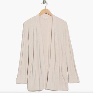 Barefoot Dreams CozyChic Ultra Lite Variegated Rib Open Cardigan NWT